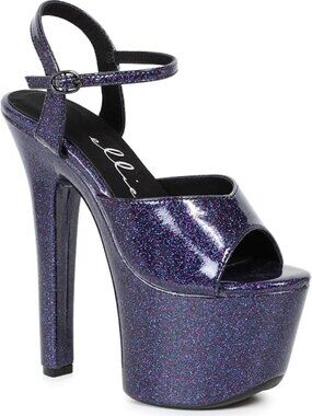 Ellie Shoes Sexy 7" Heel Stiletto Sandal High Heels Metallic Platform New in Box